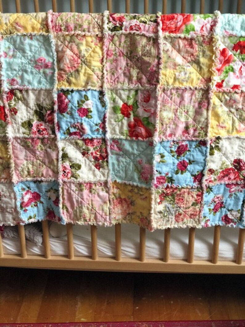 Shabby Chic Baby Quilt Etsy