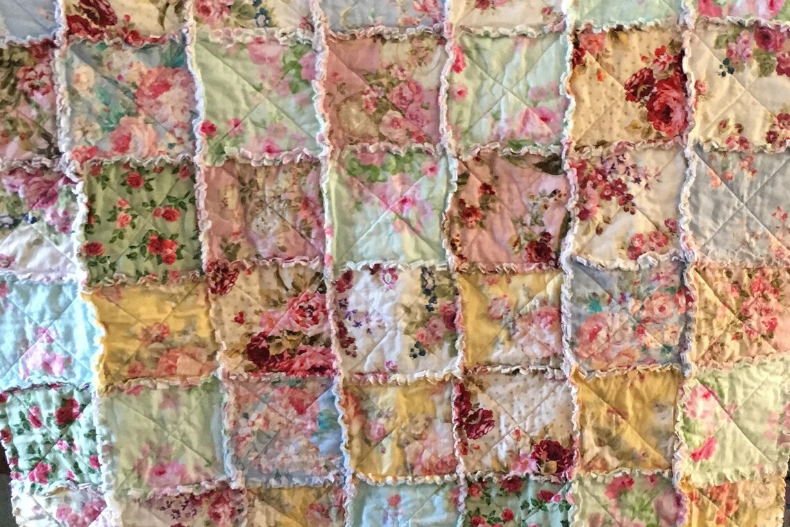 Shabby Chic Baby Quilt Etsy