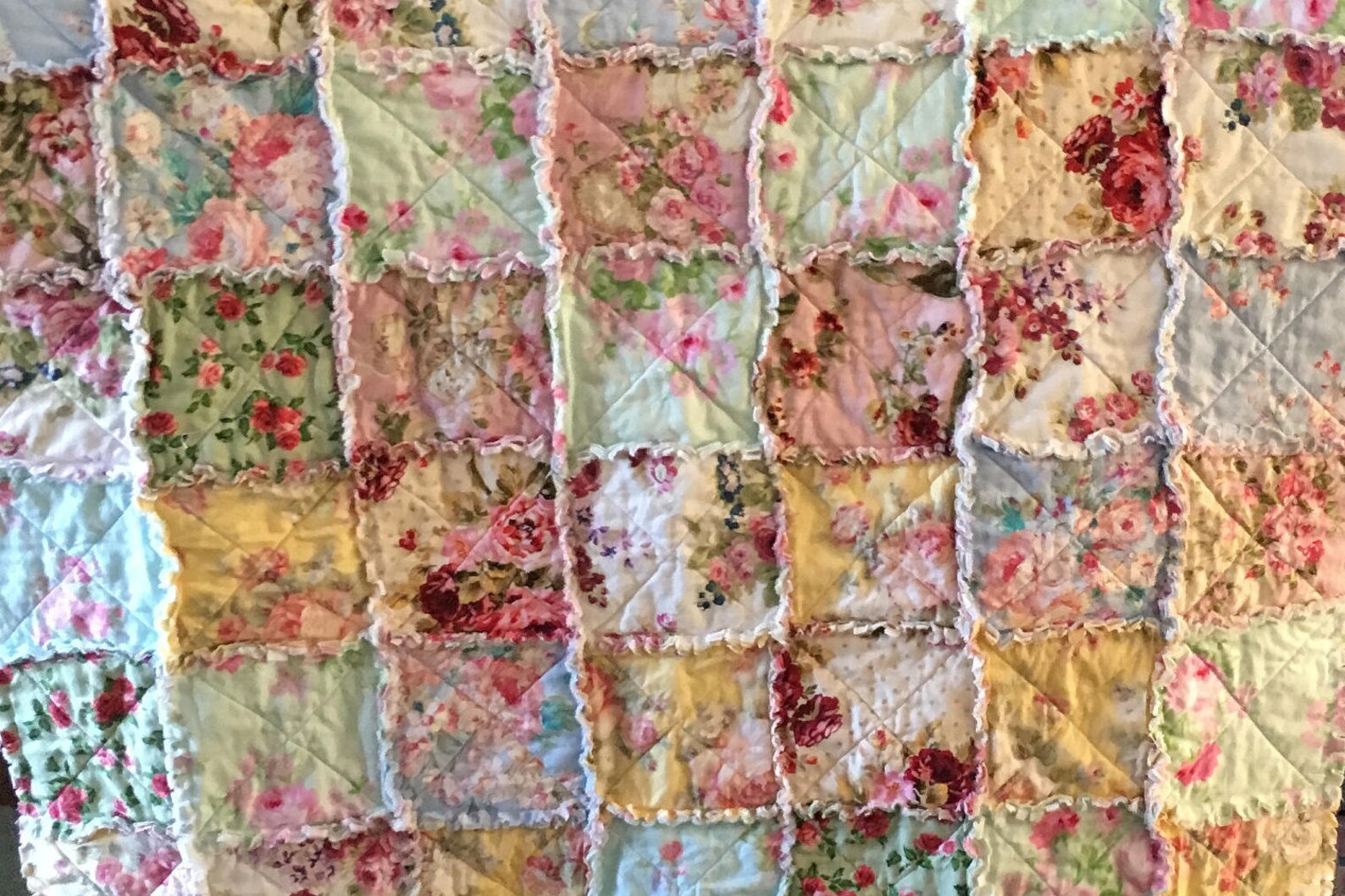 Shabby Chic Baby Quilt Etsy
