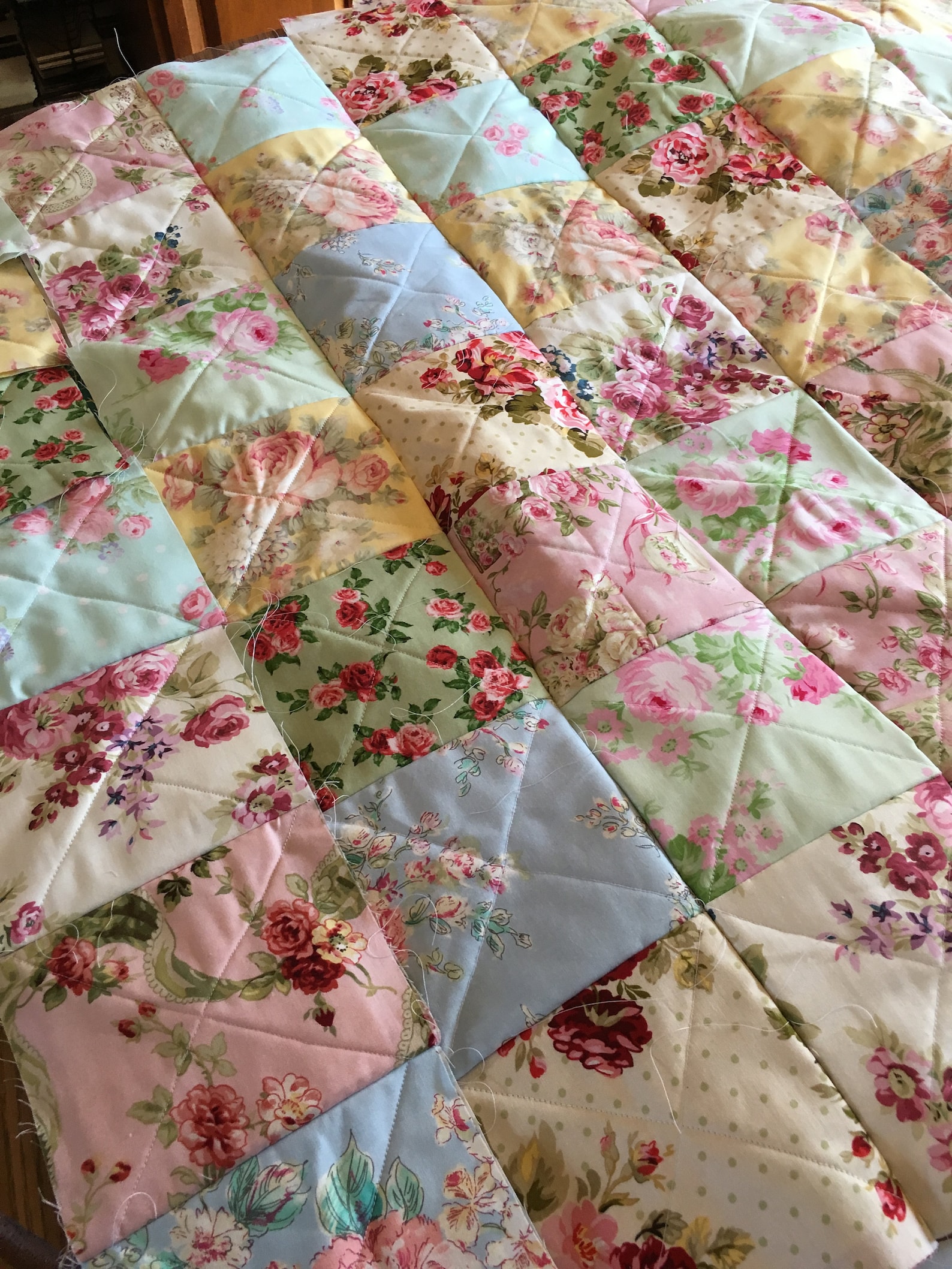 Shabby Chic Baby Quilt Etsy