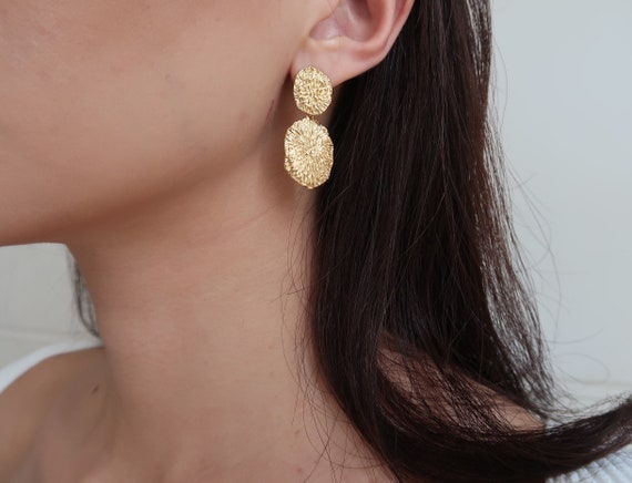 Textured 2024 drop earrings