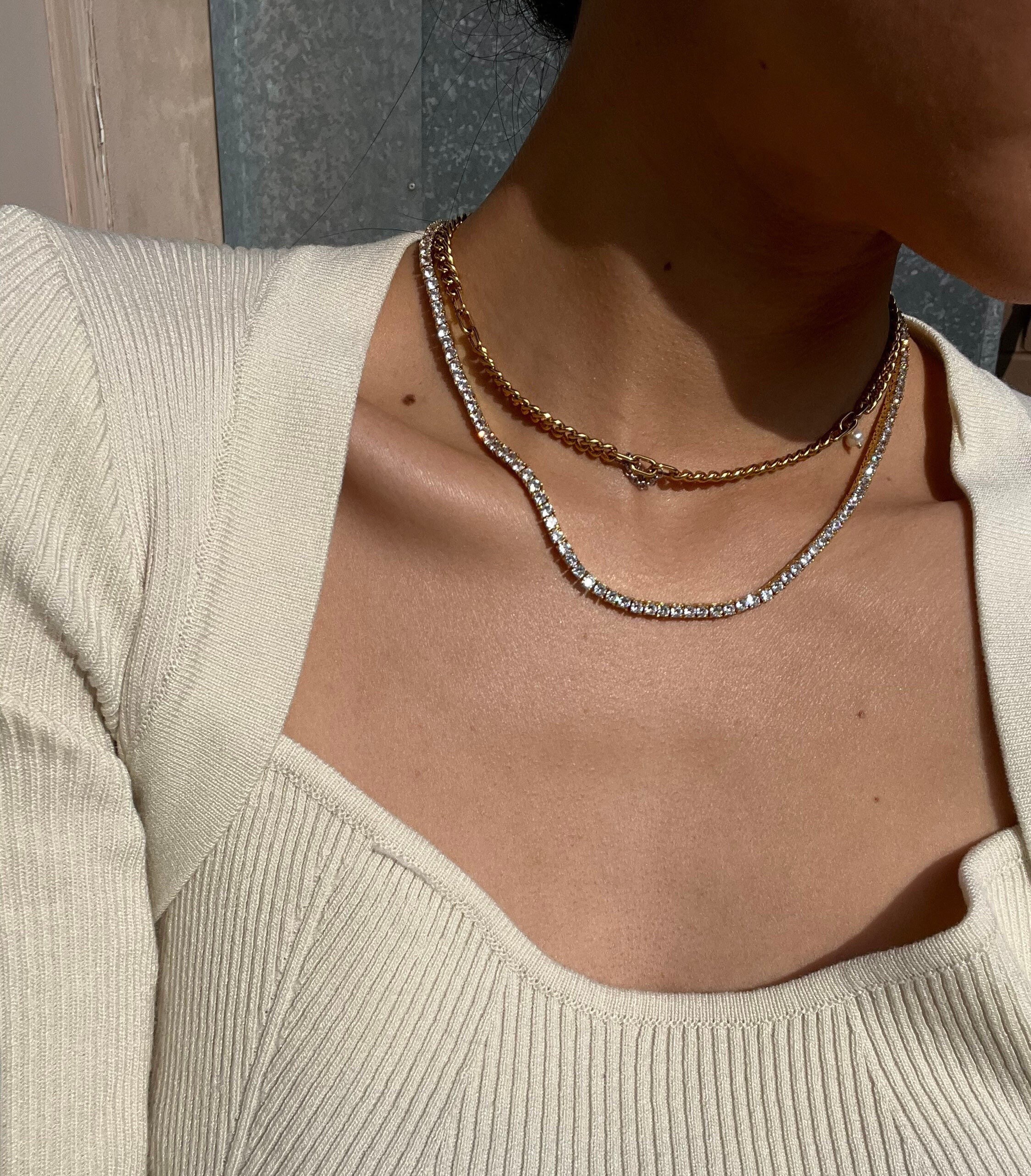Diamond Necklace Set Tennis Necklace 