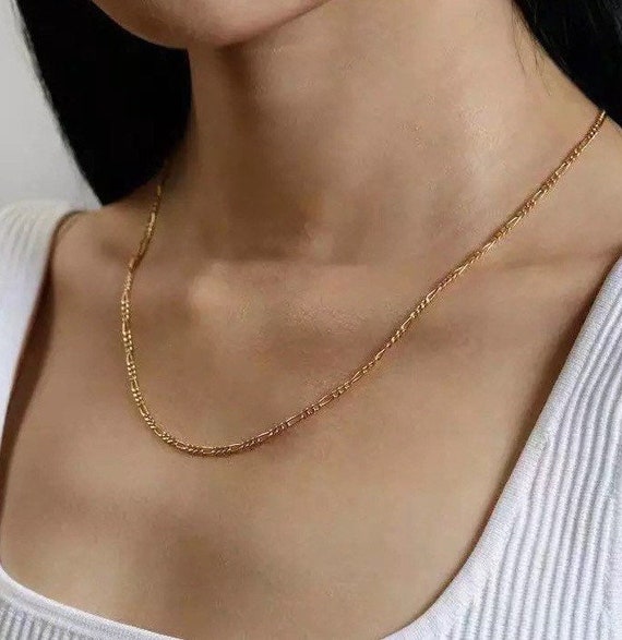 Figaro Chain Necklace Gold Figaro Chain 