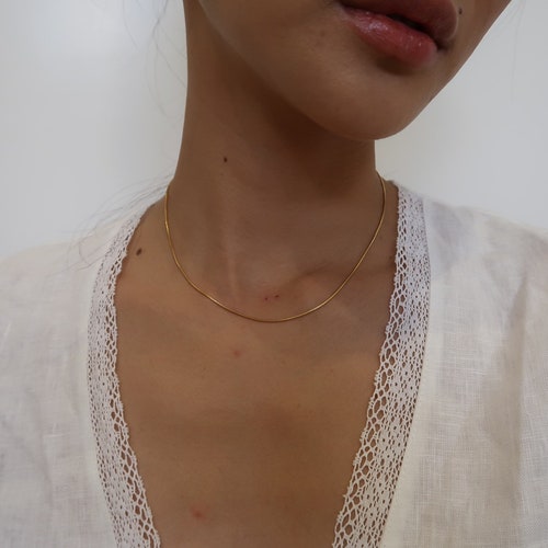 14k Gold Snake Chain Ultra Thin Snake 