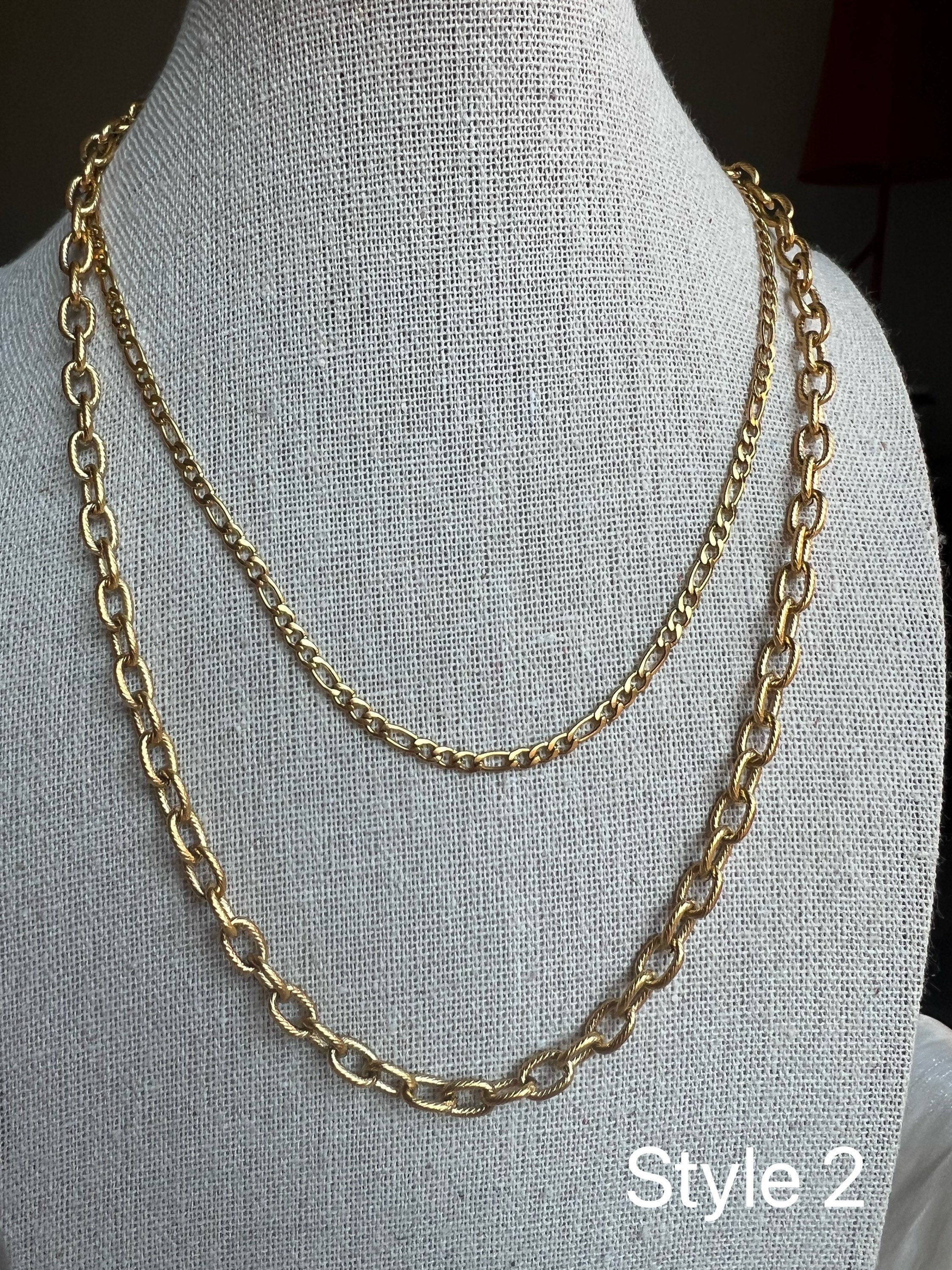 Two layer hotsell gold chain