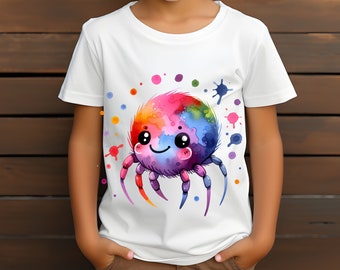 Cute Spider Kids Adorable Tee - Playful Arachnoid Print Shirt for Children - Kids Heavy Cotton™ Tee