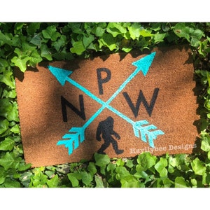 PNW | Pacific Northwest | Big Foot | Sasquatch | Doormat | PNW Pride | Housewarming Gift