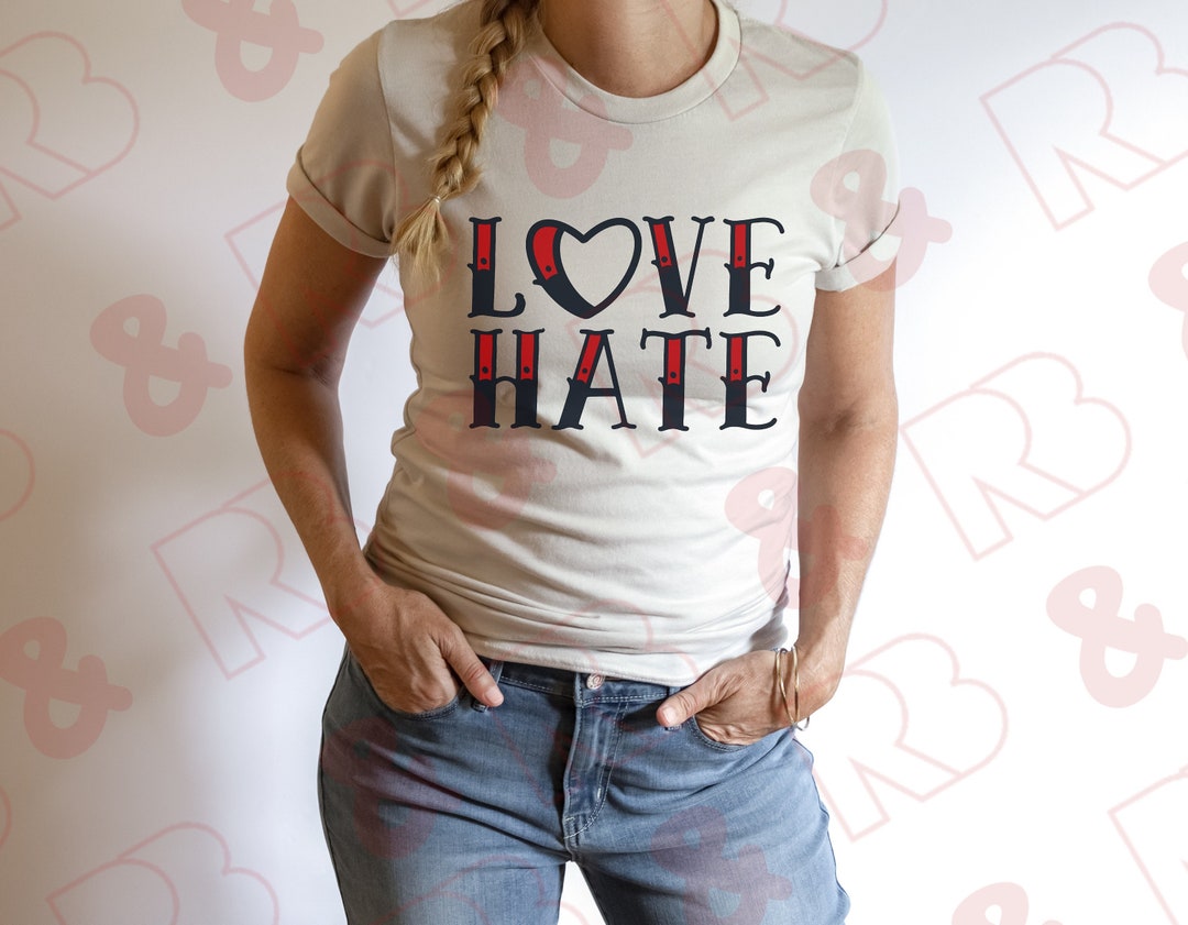Love Hate PNG Digital Download - Etsy