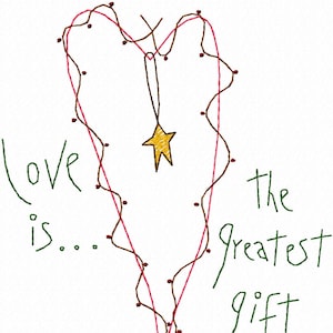 Love Gift Machine Embroidery Design