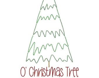 Diseño de bordado de máquina de árbol de Navidad Tree6 O'