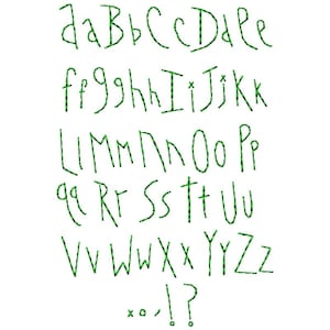 Prim Alphabet Machine Embroidery Design