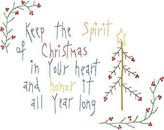 Spirit of Christmas Machine Embroidery Design