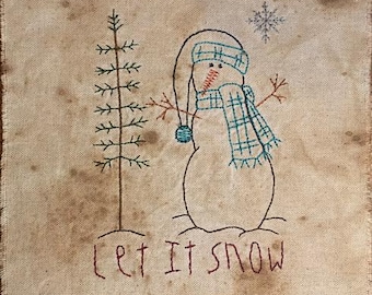 Let it Snow Tree - Stitch-out