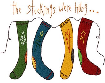 Stockings were hung - fill, Machine Embroidery Design
