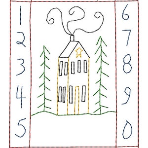 Saltbox Sampler Machine Embroidery Design