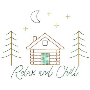 Relax and Chill Machine Embroidery Design