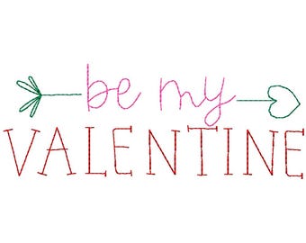 Diseño de bordado a máquina "Sé mi Valentín"