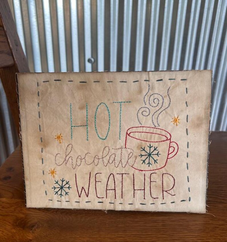 Hot Chocolate Weather Machine Embroidery Design - Etsy