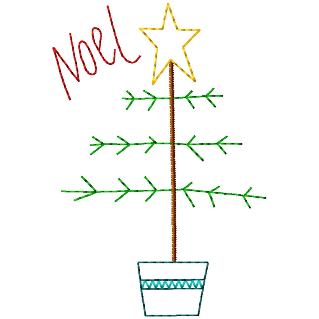 Noel Tree Machine Embroidery Design - Etsy