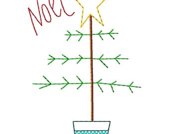 Diseño de bordado de máquina de árbol de Noel