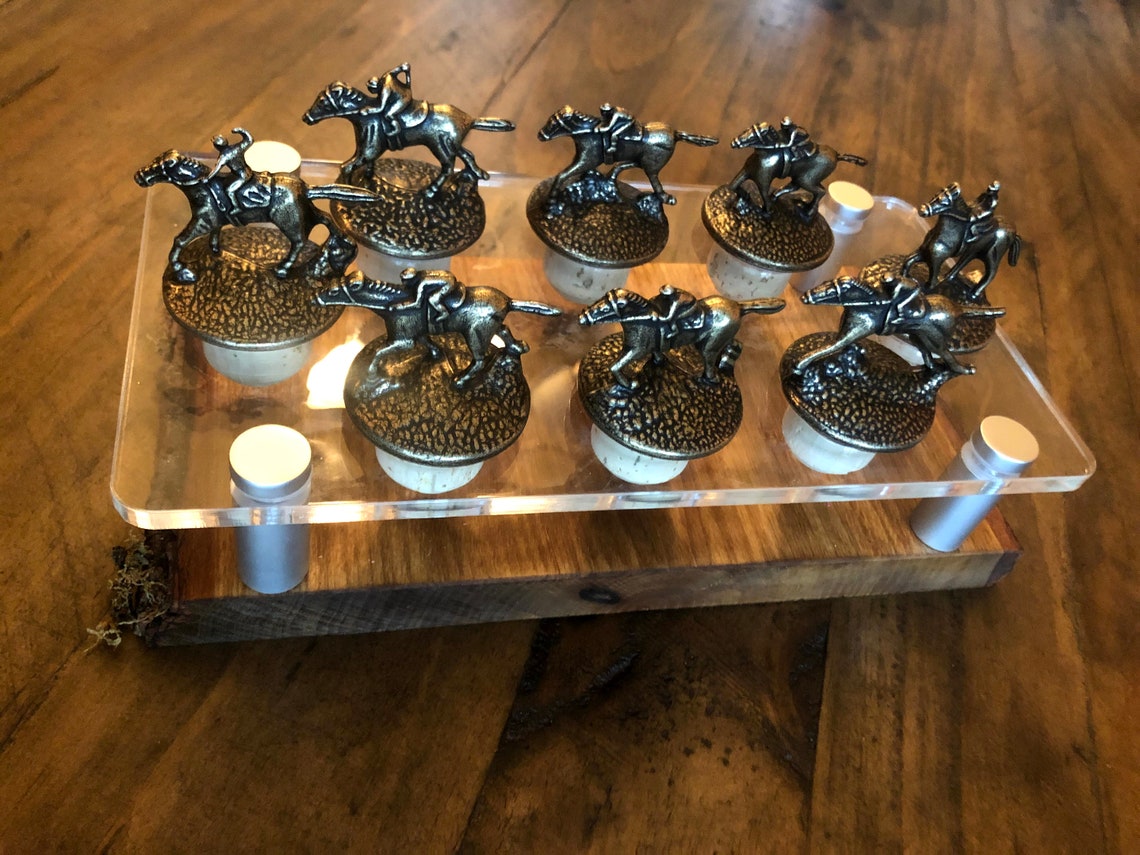 Blanton's Bourbon Bottle Stopper Display Live Edge Etsy