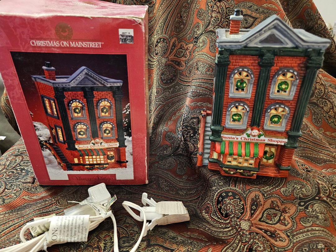 Dickens Keepsake Porcelain Lighted House Santa's Christmas Etsy