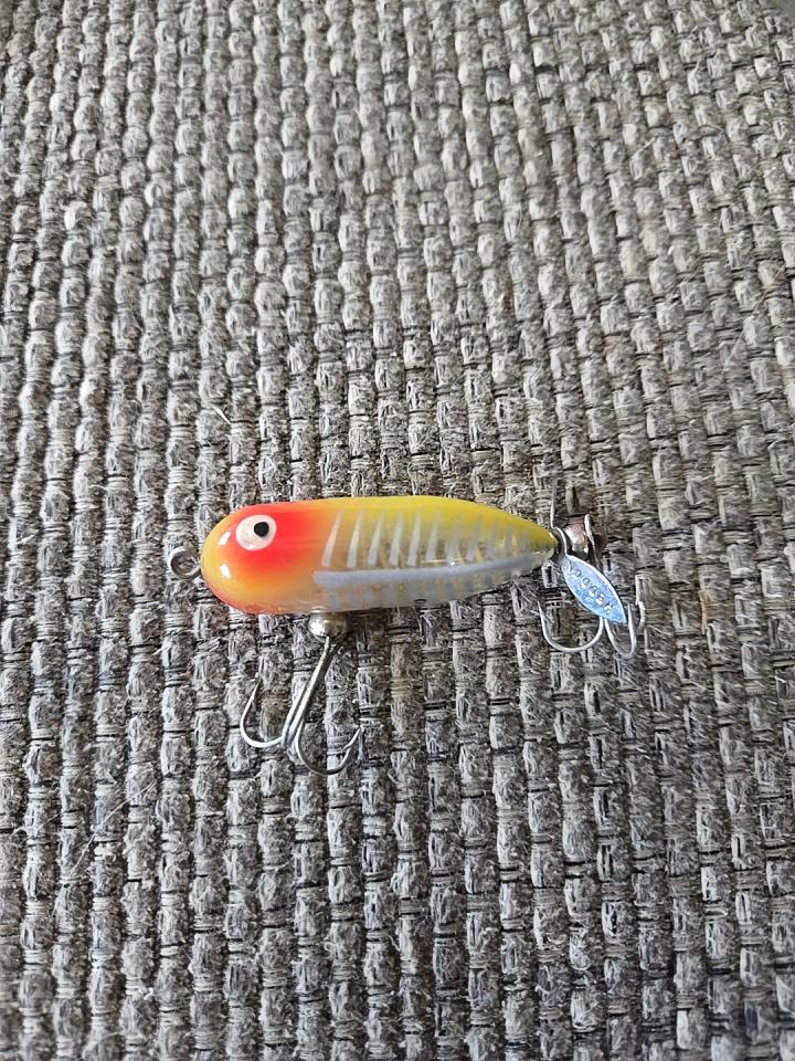 Lot De 2 Leurres Vintage Heddon : Zara Puppy (transparent) + Tiny Torpedo, Pêche Bass