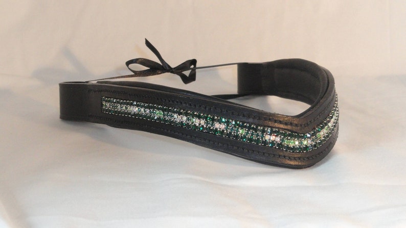Pony Small Horse Custom Leather Browbands Soft V in Mini Full and Oversize Sizes