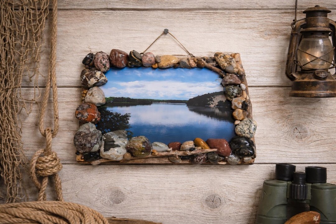 Frame With Rocks Mini 8x10 Michigan Rock Frame - Etsy