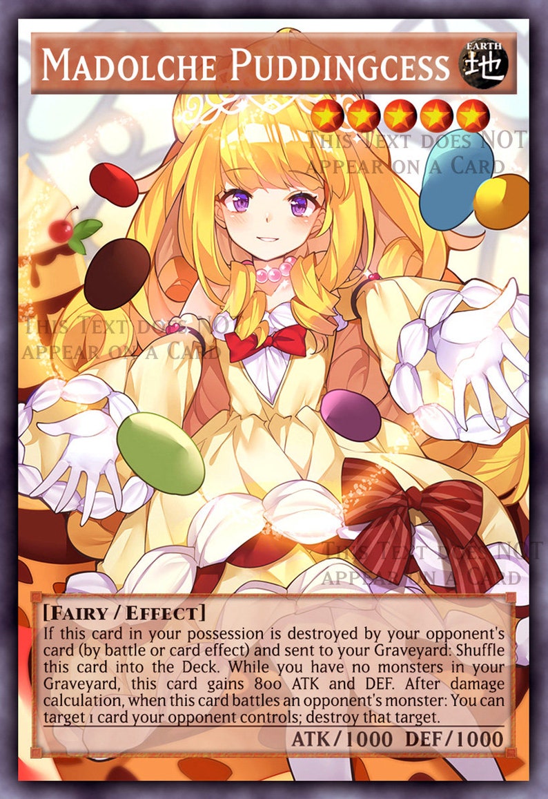 Madolche Puddingcess YUGIOH orica SECRET RARE proxy Etsy