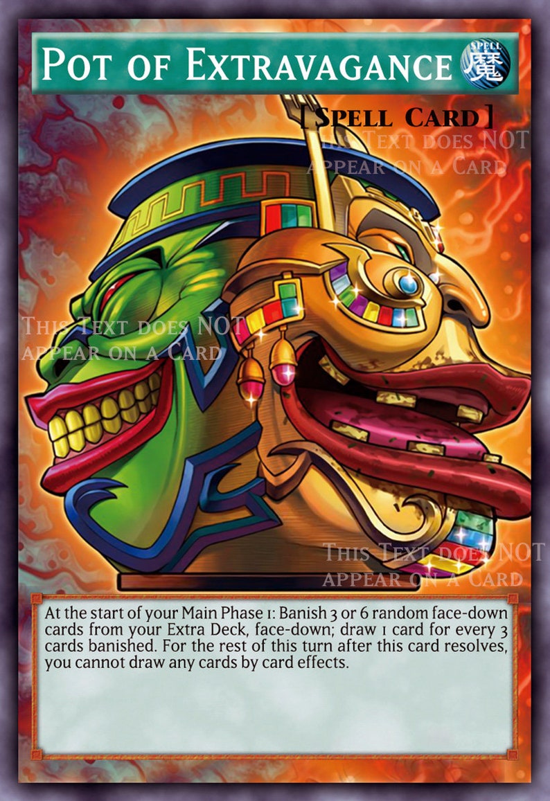 Pot of Extravagance YUGIOH orica SECRET RARE proxy Etsy
