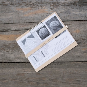 Strickmusterhalter - handgefertigt, 1 Stück Musterhalter aus Holz, personalisiertes Geschenk für Stricker und Häkeler, Strick-Zubehör