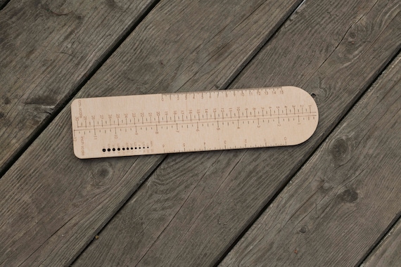 wooden sock rulersock knitting ruler measuring tool ruler etsy ireland