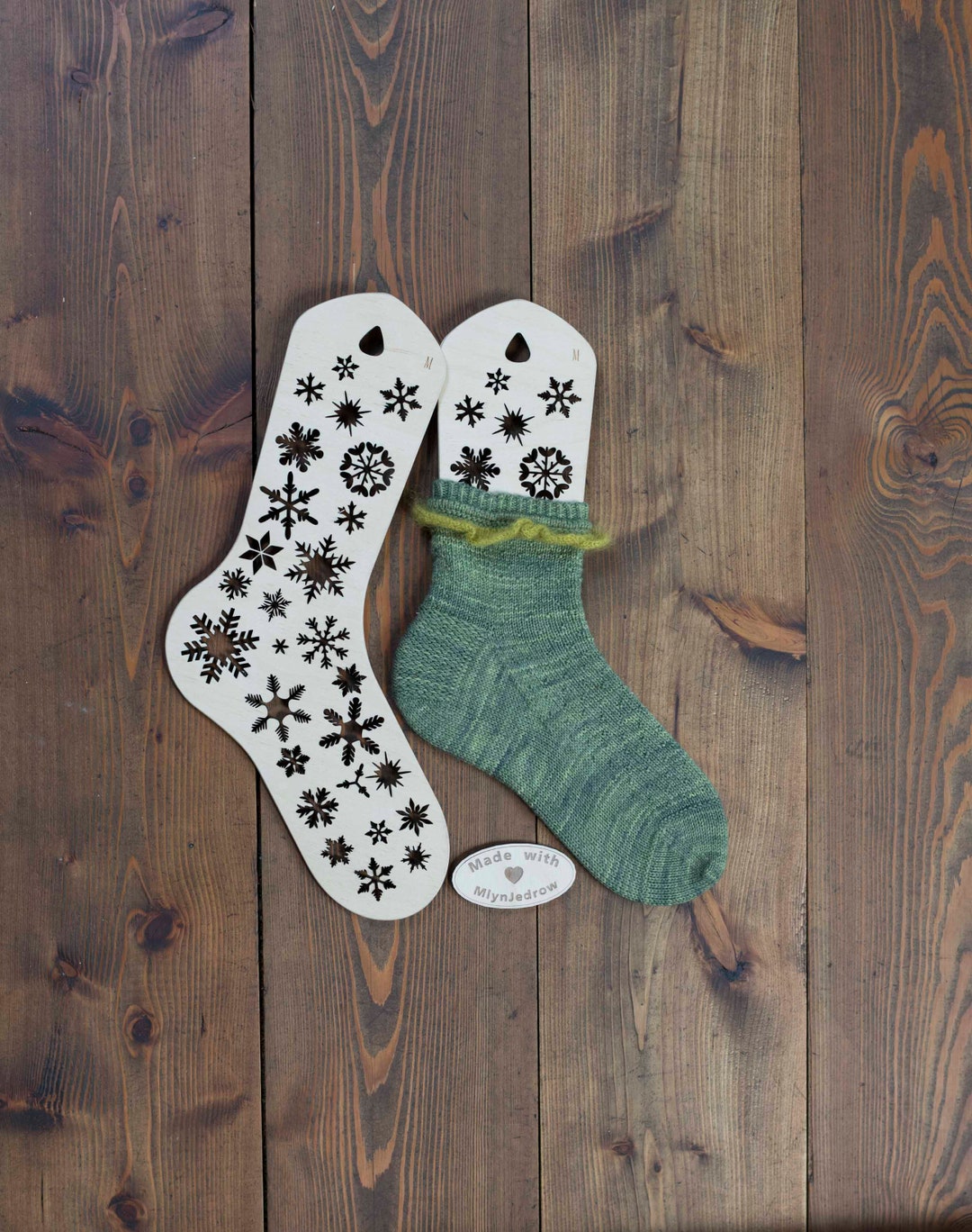 Sock Blockers Snowflakes Set of 2 Wooden Blockers Knitting - Etsy