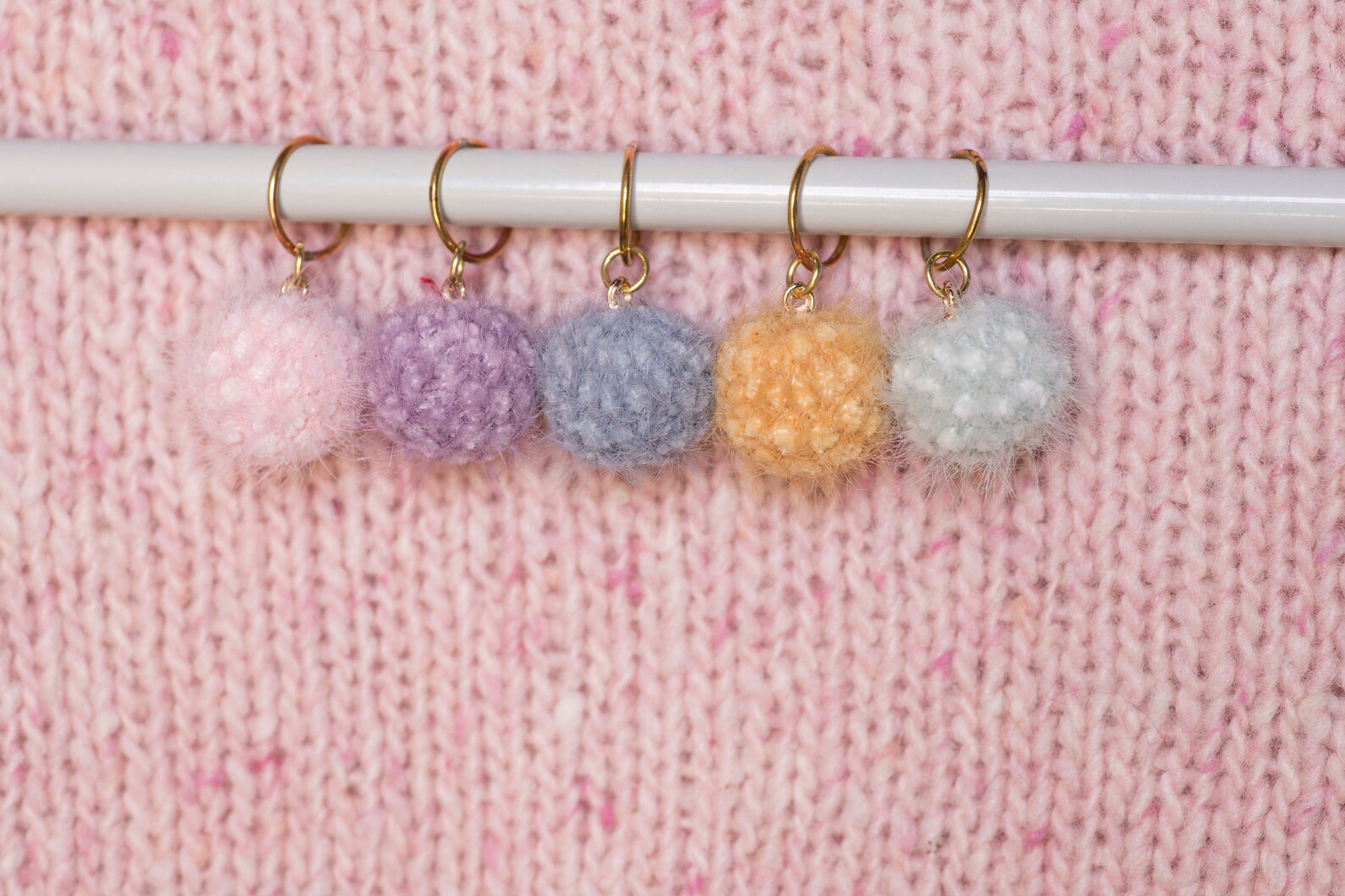 Cute Knitting Row Stitch Markers Set of 5Place Markers End Etsy