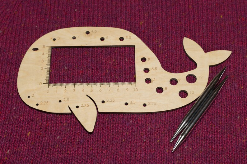Knitting gauge needle size tool wooden gauge for knitters Etsy