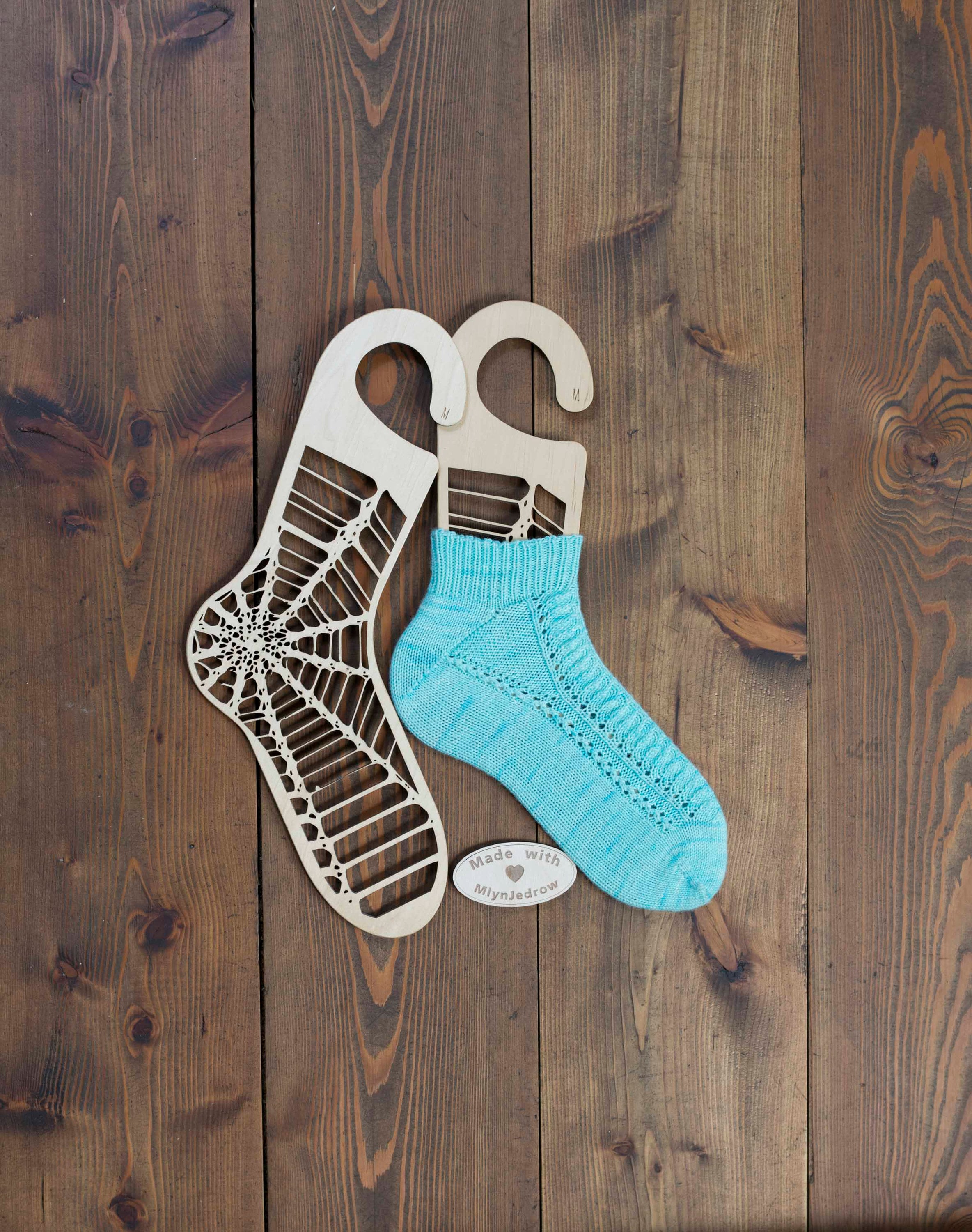 Higher Sock Blockers for Knitting, Set of 2, Wooden Sock Form, Personalized Gift for Knitter
