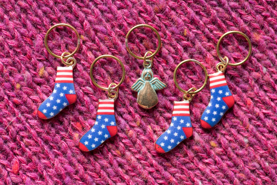 Sock Stitch Markers for Knitting, Set of 5,progress Keepers, Knitting ...