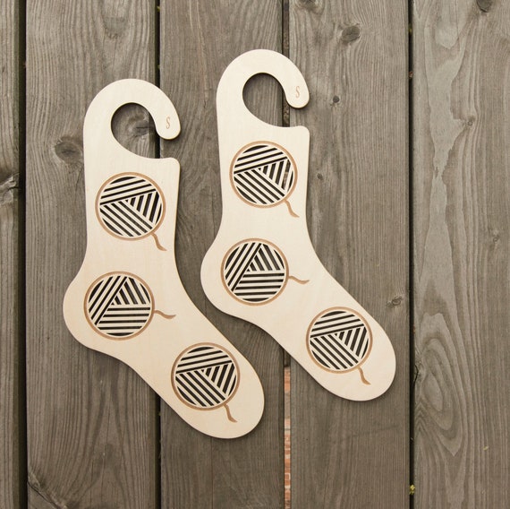 Wooden Sock Blockers (2 pcs): Knitting Gift, Wool Sock Form