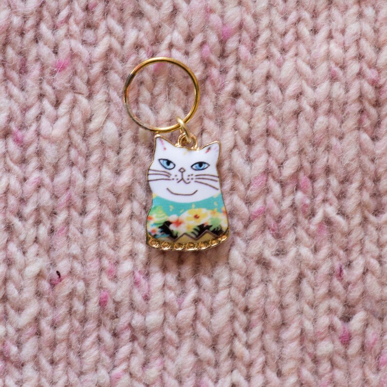 Cat Stitch Markers for Knitting Set of 5 Place Markers End Etsy