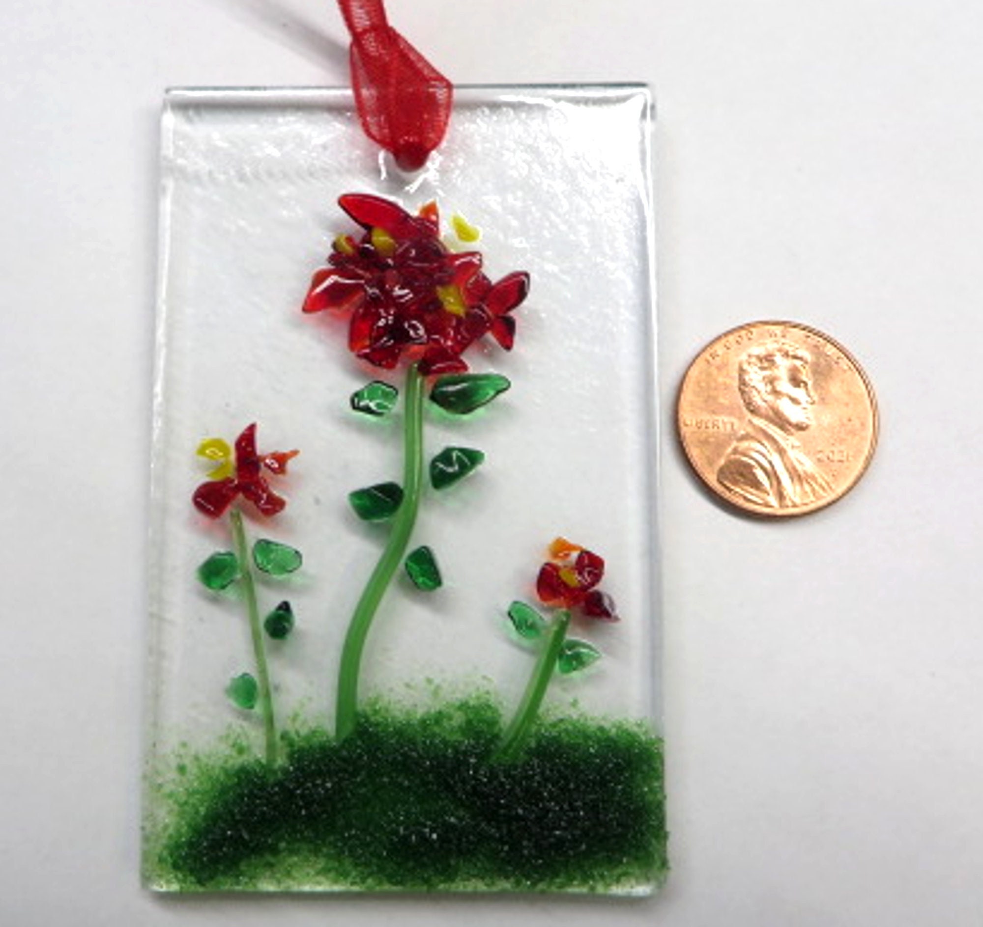 Indian Paintbrush castelleja Fused Glass 2 X 3 - Etsy