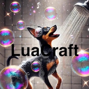Black and Tan Miniature Pinscher Singing in the Shower