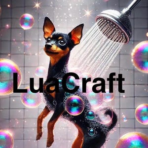 Black and Tan Miniature Pinscher in Shower