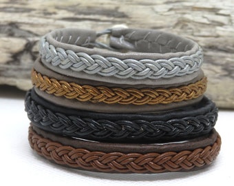 Bracelet Sami, traditionnel, version cordon cuir