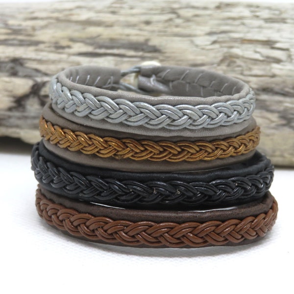 Bracelet Sami, traditionnel, version cordon cuir