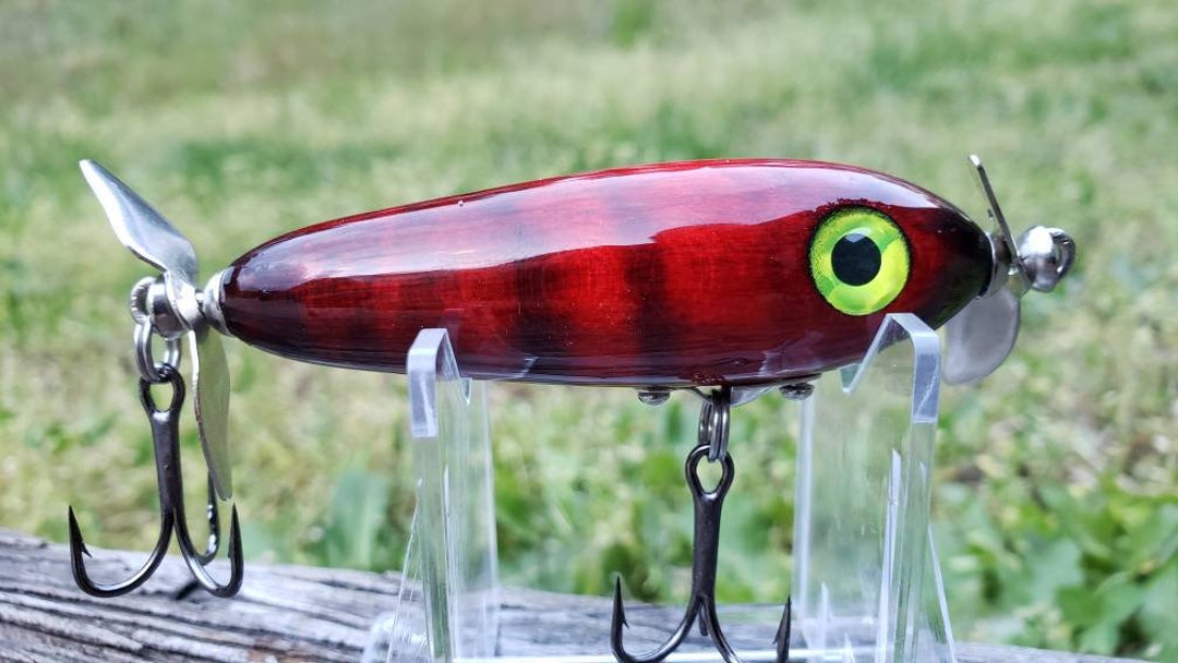Handmade Wooden Topwater Fishing Lure Bass Lure Curley Maple Etsy