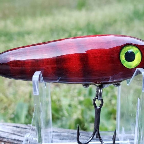 Handmade Wooden Topwater Fishing Lure Bass Lure Curley Maple Etsy
