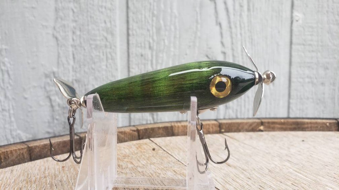 Handmade Wooden Topwater Fishing Lure Bass Lure Curley Maple Etsy