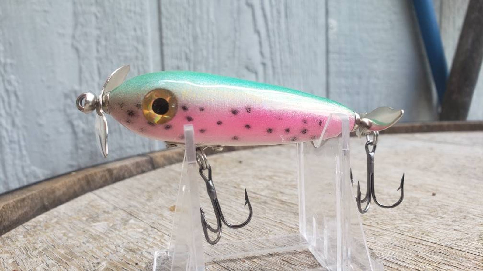 Handmade Topwater Double Prop Fishing Lure Bass Fishing Etsy
