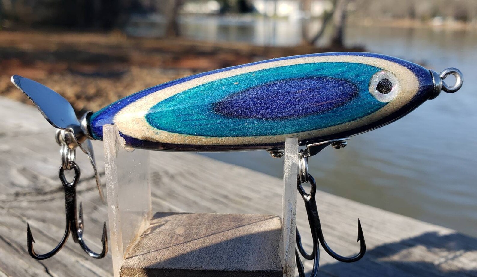 Handmade Topwater Fishing Lure Propeller Bass Lure Etsy